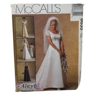 McCall's Alicyn Exclusives Wedding Dress Pattern #8635 Size B (8, 10, 12) Sewing